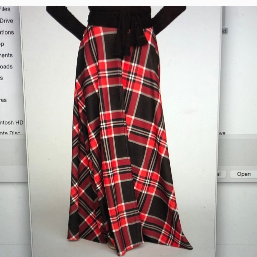 Agnes & Dora Plaid Red and Black Women's Ball Skirt